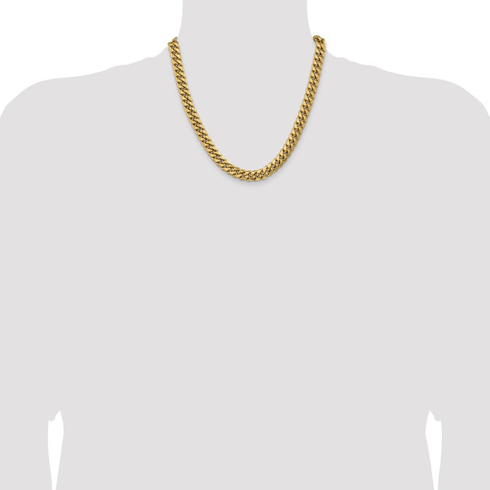 Buy 14K Gold 20-Inch Miami Cuban Chain - 9.3mm Luxury Design, Stylish!-4