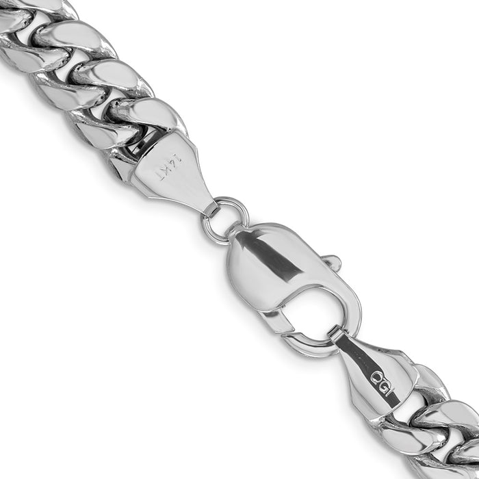 Shop Luxury 14K White Gold 9.3mm Miami Cuban Link Chain - Stylish & Durable-3