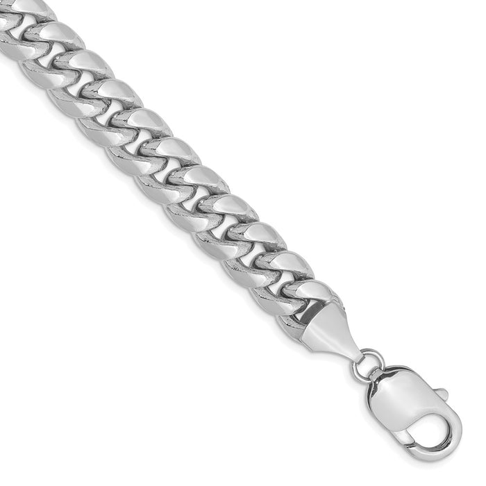 Buy Stylish 14K White Gold 9.3mm Semi-Solid Miami Cuban Link Chain - Luxury Value-1