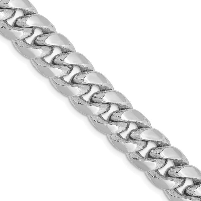 Shop Luxury 14K White Gold 9.3mm Miami Cuban Link Chain - Stylish & Durable-1
