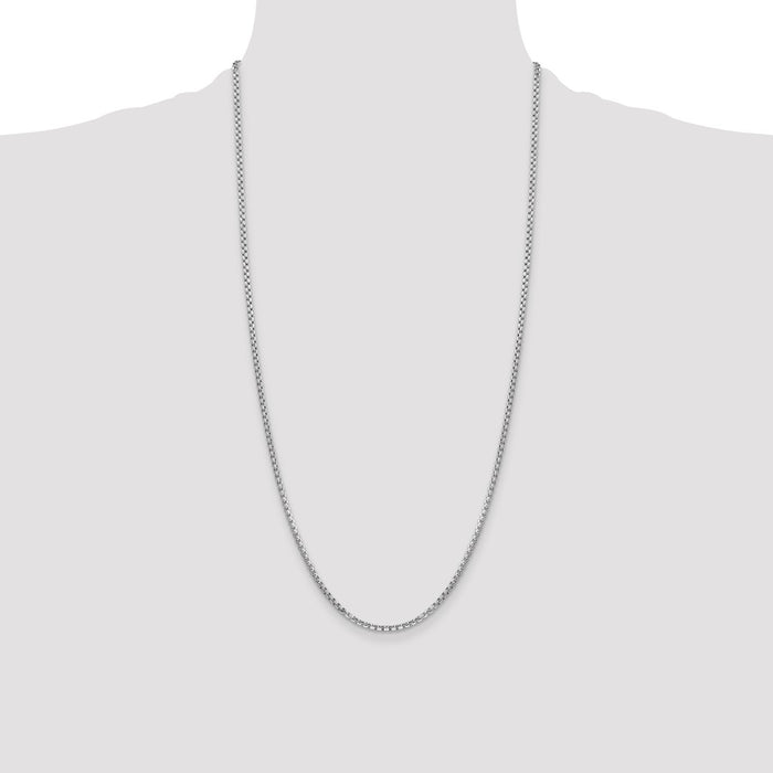 Exclusive 14K White Gold 28-Inch Chain, 2.45mm Links - Stylish Value!-4
