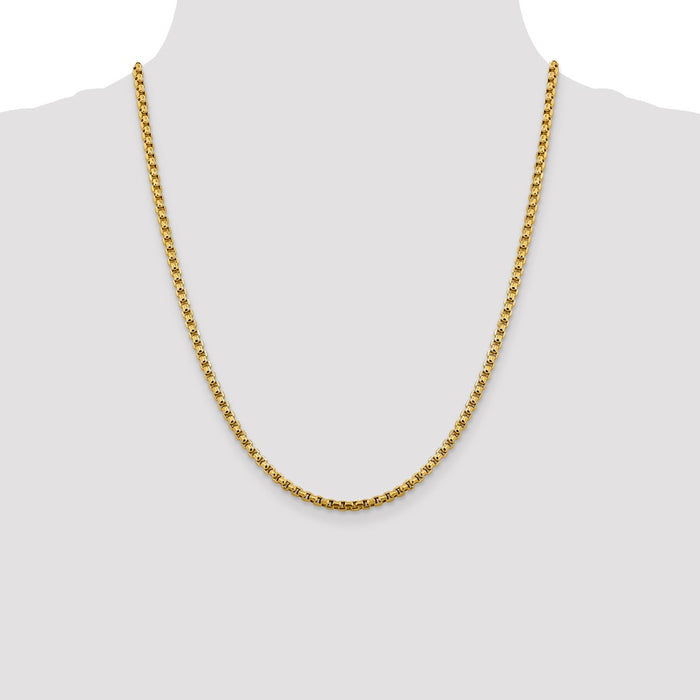 Exclusive 14K Gold 22-Inch 3.6mm Box Chain - Stylish Lobster Clasp Design-4