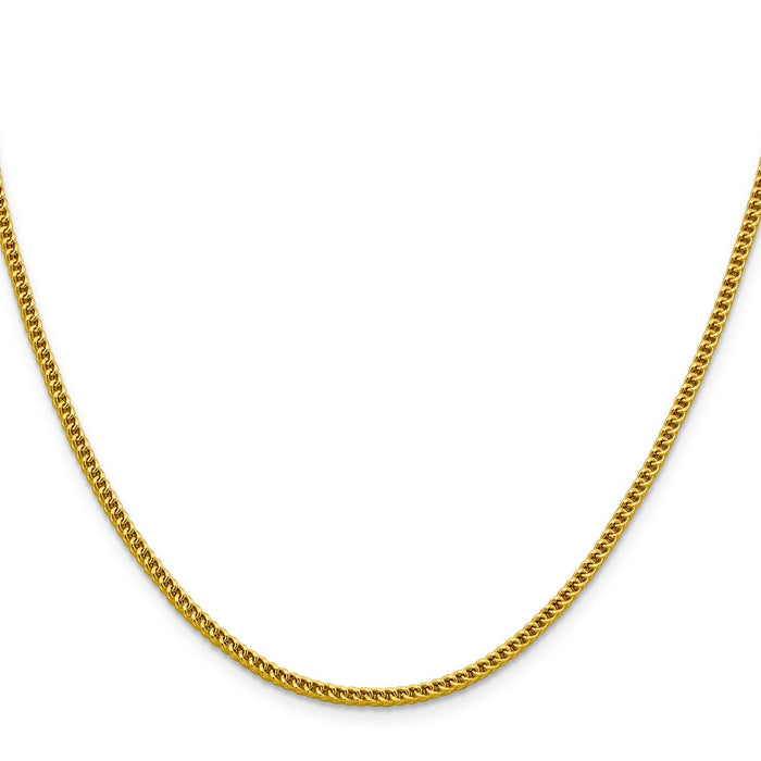 Buy 14K Gold 22-Inch 2.2mm Franco Chain - Stylish & Affordable Luxury Jewelry-2