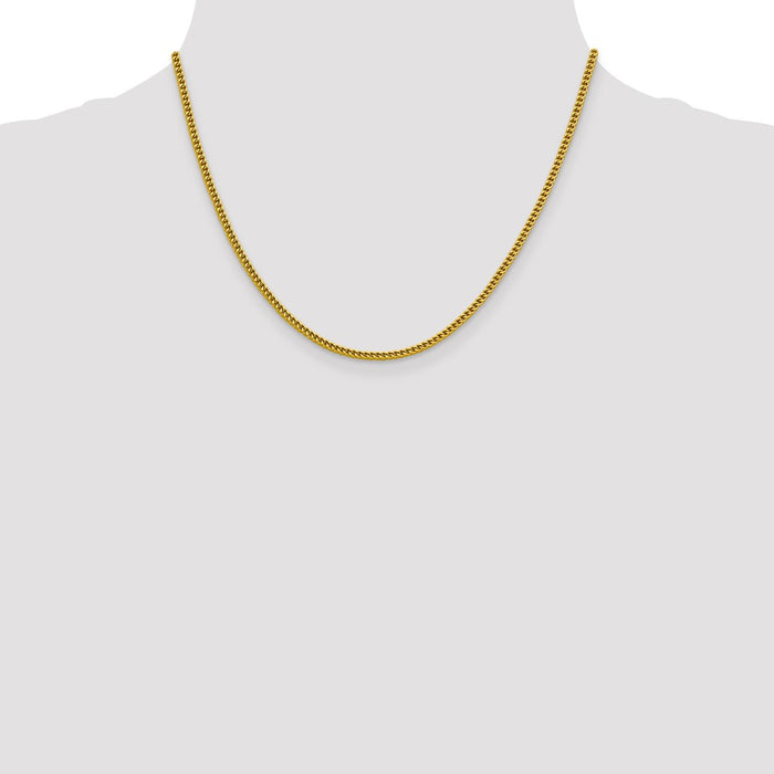 Shop 14K Gold 18-Inch Semi-Solid Franco Chain - Stylish & Affordable Jewelry!-4
