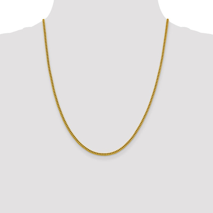 Buy 14K Gold 22-Inch 2.2mm Franco Chain - Stylish & Affordable Luxury Jewelry-4
