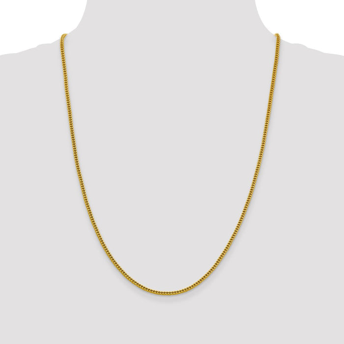 Buy Stylish 14K Gold Franco Chain - 24-Inch 2.2mm, Luxury Design-4