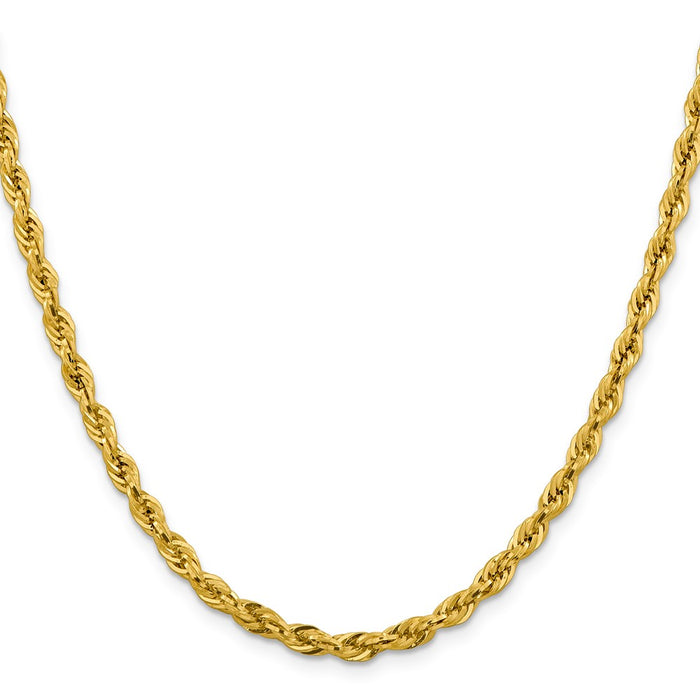 Buy 14K Gold 24-Inch Semi-Solid Rope Chain, 4.25mm - Stylish Value!-2