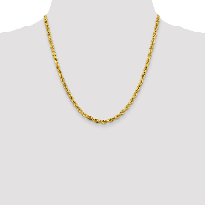 Shop Stylish 14K Gold 20-Inch 4.25mm Rope Chain - Affordable Luxury Jewelry-4