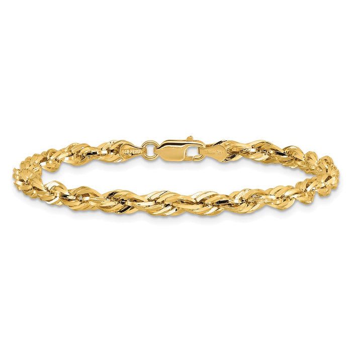 Shop Stylish 14K Gold 7-Inch Rope Chain - 4.25mm Links for Luxury Looks-3