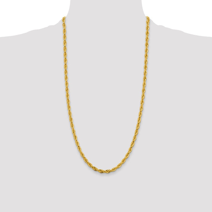Buy Stylish 14K Gold 28-Inch Semi-Solid Rope Chain, 4.75mm - Luxury Value!-4