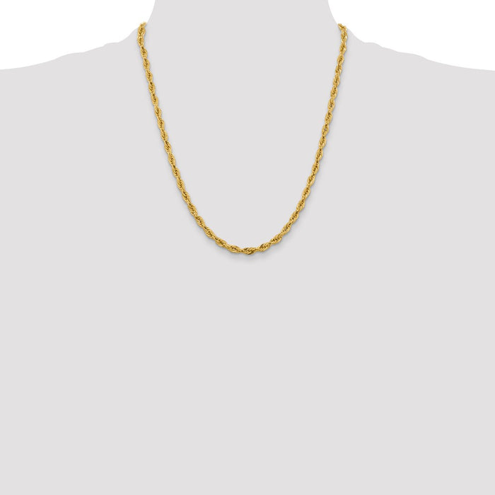 Shop Exclusive 14K Gold 22-Inch Semi-Solid Rope Chain - 5.4mm Stylish Value-4