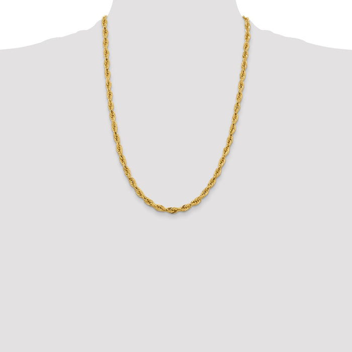 Buy Exclusive 14K Gold 24-Inch Semi-Solid Rope Chain - Stylish & Durable-4