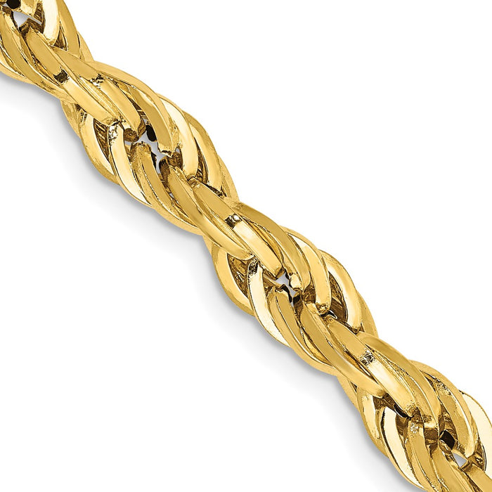 High-Quality 14K Gold 16-Inch Rope Chain, 5.4mm Links - Stylish & Affordable-1