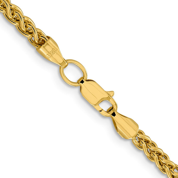 Shop Exclusive 14K Gold 18-Inch Wheat Chain, 3.45mm - Affordable Luxury!-3