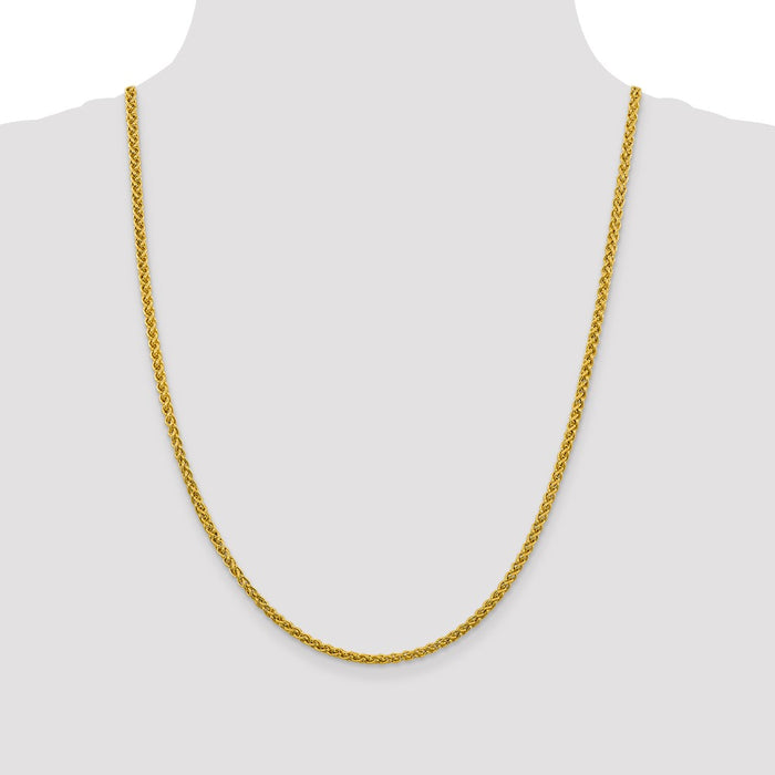 Exclusive 14K Gold 24-Inch 3.45mm Wheat Chain - Stylish & Affordable Luxury-4