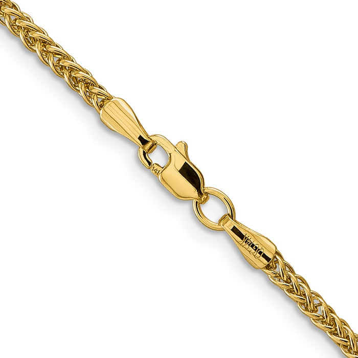 Buy Stylish 14K Gold 18-Inch 2.35mm Semi-Solid Wheat Chain - Luxury Value-3