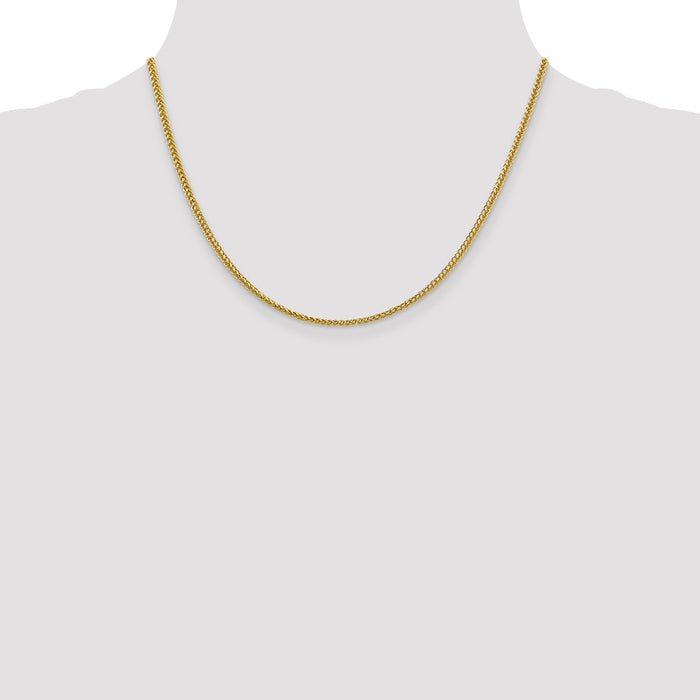 Buy Stylish 14K Gold 18-Inch 2.35mm Semi-Solid Wheat Chain - Luxury Value-4