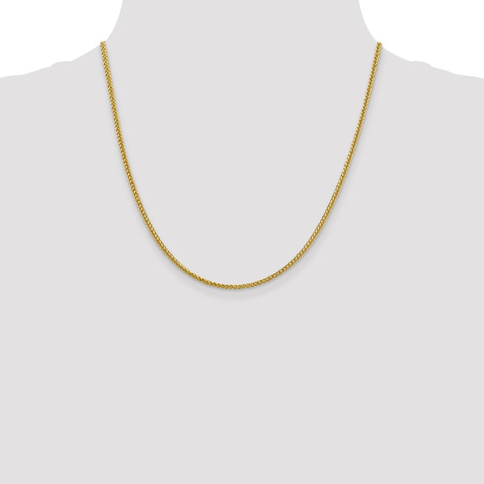 Order 14K Gold 20-Inch Wheat Chain - Stylish 2.35mm Semi-Solid Design-4