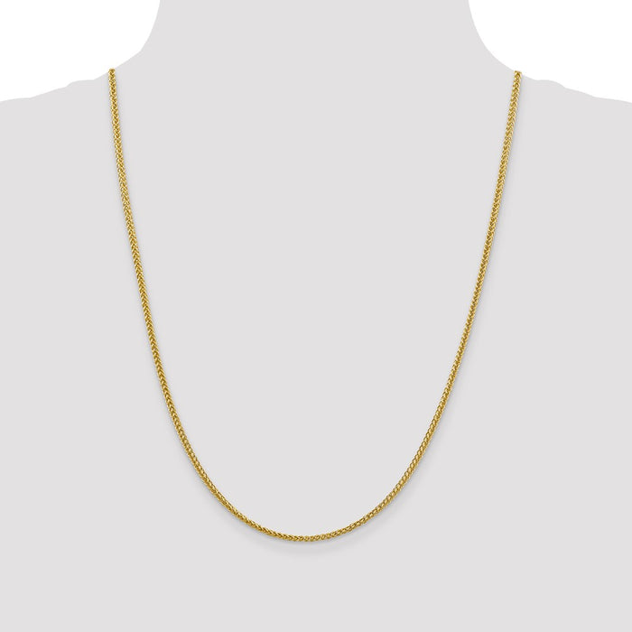 High-Quality 14K Gold 24-Inch 2.35mm Wheat Chain - Affordable Luxury Style-4
