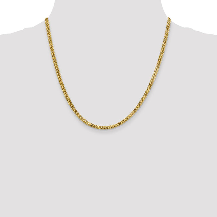 Buy 14K Gold 18-Inch Semi-Solid 3-Wire Wheat Chain - Stylish & Affordable-4