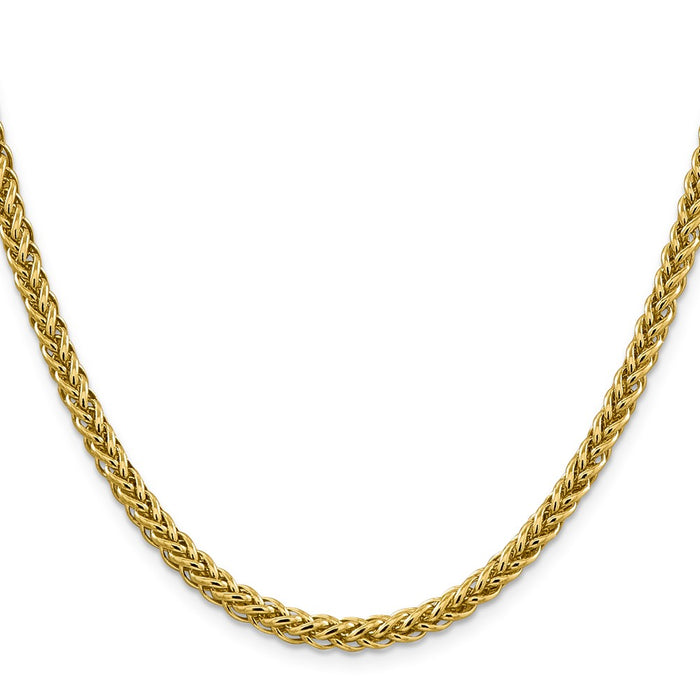 Buy 14K Gold 26-Inch Semi-Solid Wheat Chain - 4.65mm Luxury Style-2