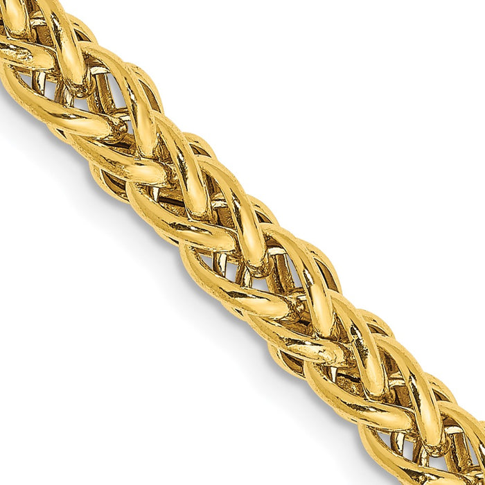 High-Quality 14K Gold 16-Inch 4.65mm Wheat Chain - Stylish & Durable Design-1