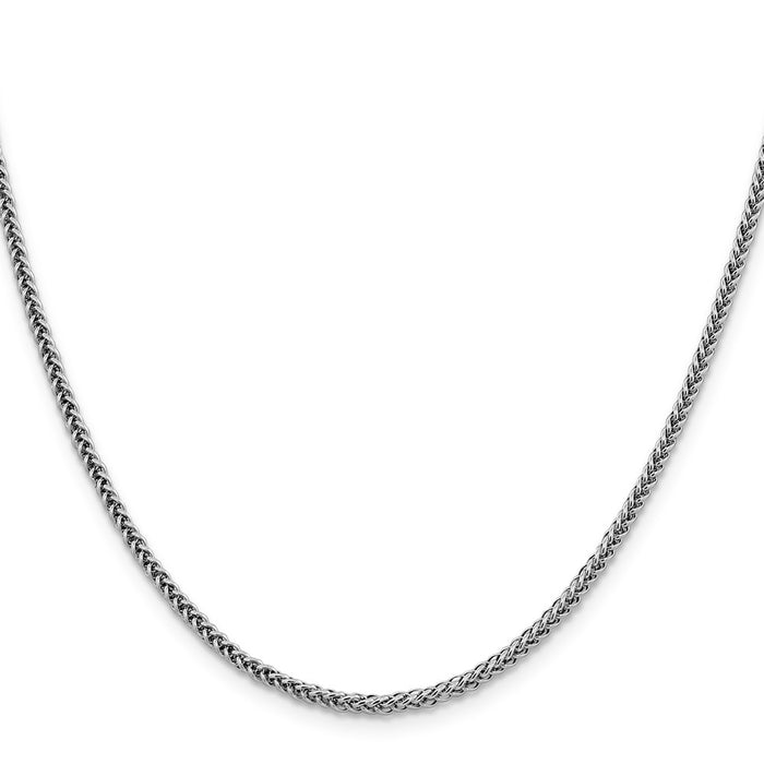 Shop 14K White Gold 20-Inch 2.35mm Wheat Chain - Stylish & Affordable Luxury!-2