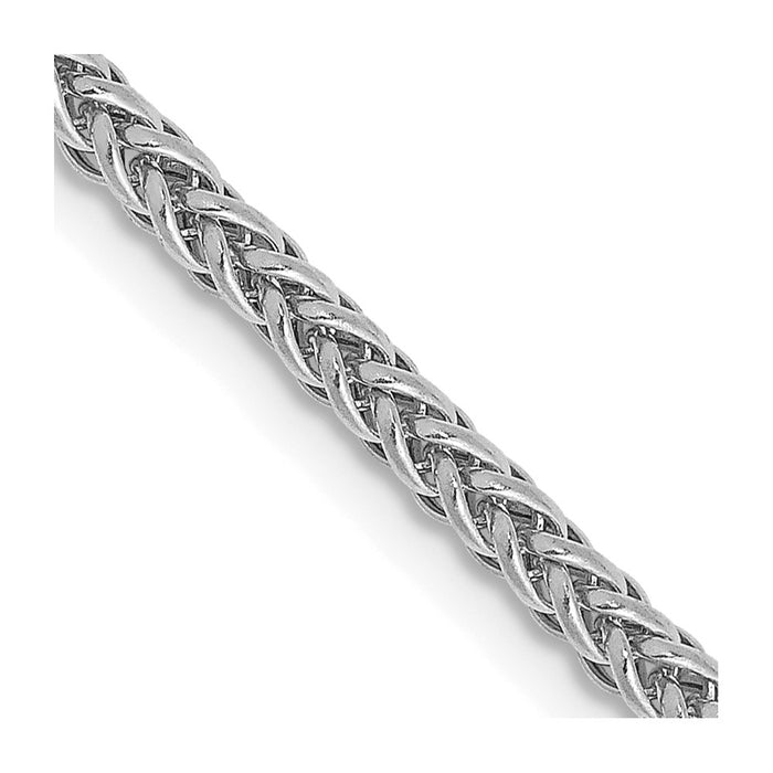 Buy 14K White Gold 24-Inch 2.35mm Wheat Chain - Stylish & Affordable Luxury!-1