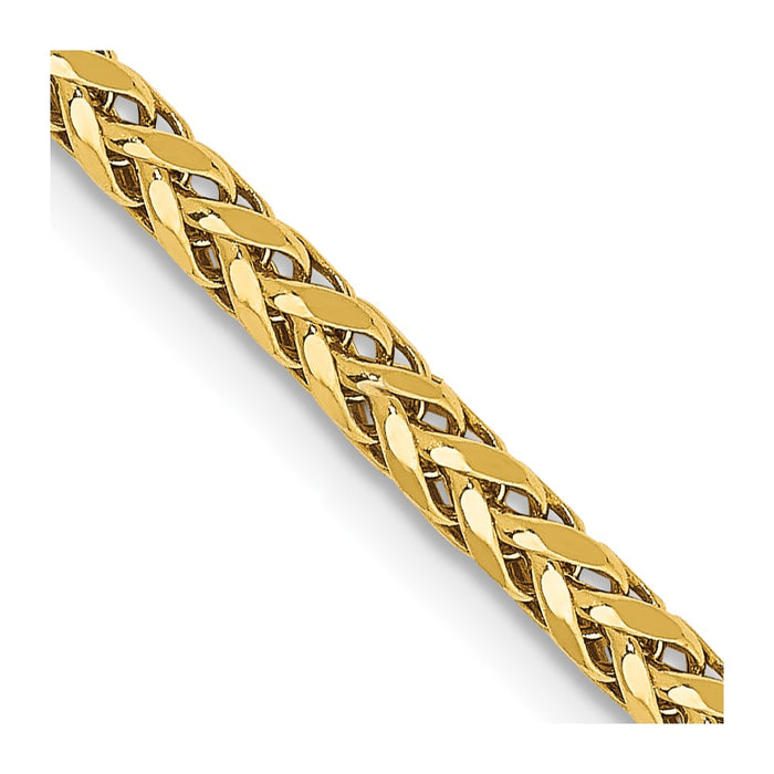 Shop Exclusive 14K Gold 16-Inch Diamond-Cut Wheat Chain - Affordable Luxury!-1