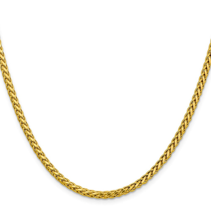 Shop 24-Inch 14K Gold Semi-Solid Diamond-Cut Wheat Chain - Stylish & Affordable!-2