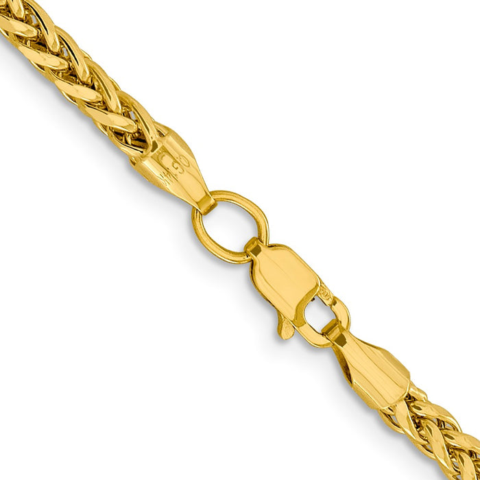 Shop 24-Inch 14K Gold Semi-Solid Diamond-Cut Wheat Chain - Stylish & Affordable!-3