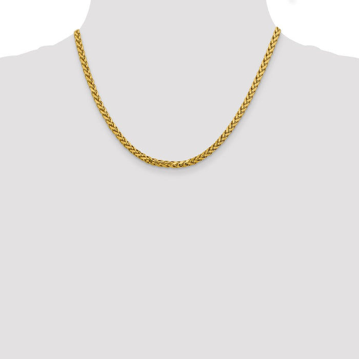 Buy 14K Gold 18-Inch 3.7mm Diamond-Cut Wheat Chain - Stylish Value!-4