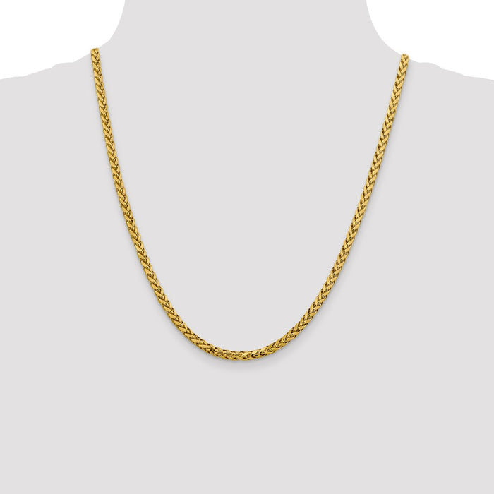 Buy Exclusive 14K Gold 22-Inch 3.7mm Diamond-Cut Wheat Chain - Stylish Value-4