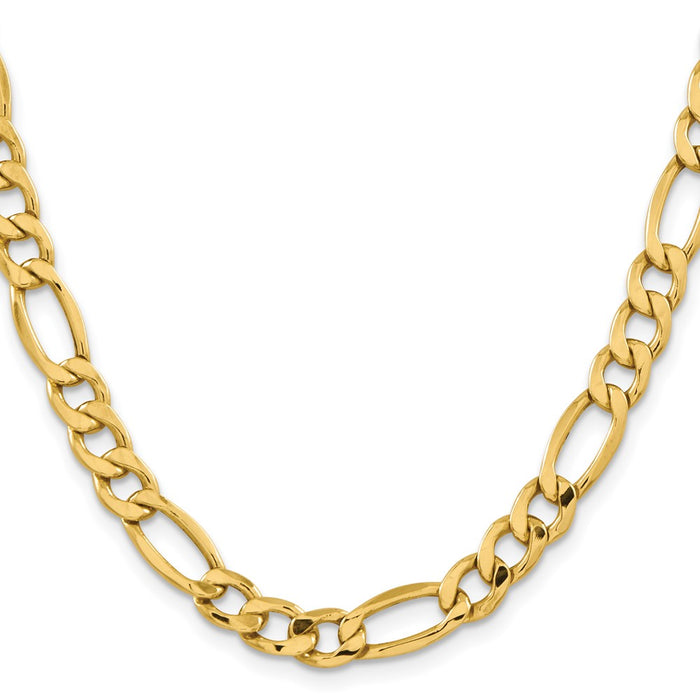 Shop Stylish 14K Gold 20-Inch 8.5mm Figaro Chain with Lobster Clasp-2