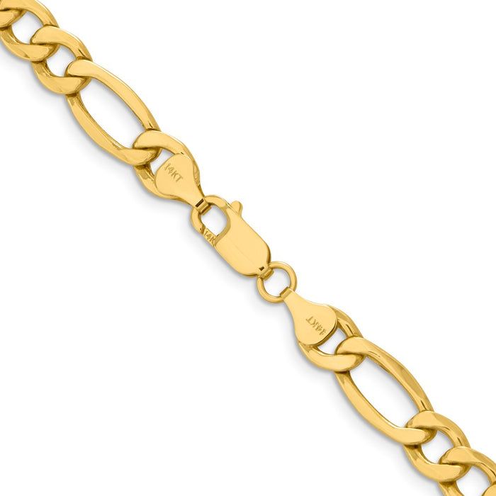 Shop 14K Gold 24-Inch 8.5mm Figaro Chain - Stylish & High-Quality Jewelry!-3