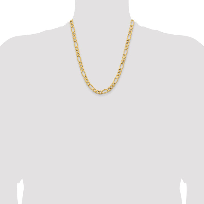 Exclusive 14K Gold 22-Inch Figaro Chain - Stylish 8.5mm Design-4