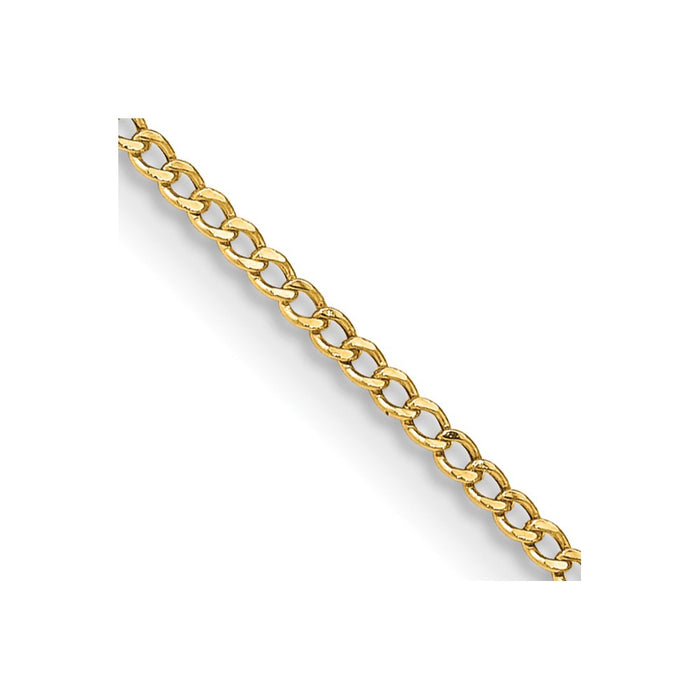 Shop Exclusive 14K Gold 16-Inch Semi-Solid Curb Chain - Stylish 1.85mm Design-1