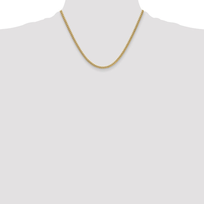 Shop 14K Gold 3.5mm Semi-Solid Miami Cuban Link Chain - Stylish Luxury Value!-4