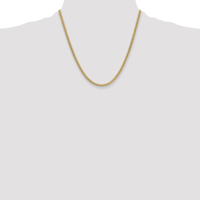Shop Luxury 14K Gold 3.5mm Semi-Solid Miami Cuban Link Chain - Stylish Value-4