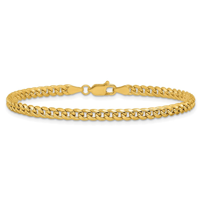 Buy Stylish 14K Gold 3.5mm Semi-Solid Miami Cuban Link Chain - Luxury Value!-3