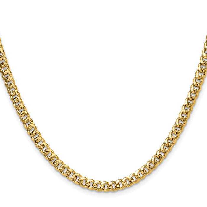 Shop 14K Gold 4.5mm Semi-Solid Miami Cuban Link Chain - Luxury Value-2