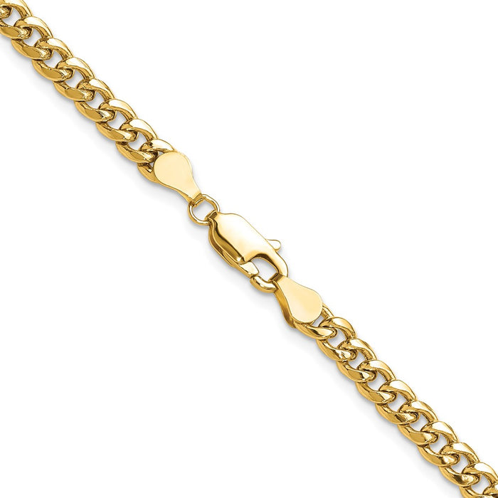 Shop 14K Gold 4.5mm Semi-Solid Miami Cuban Link Chain - Luxury Value-3