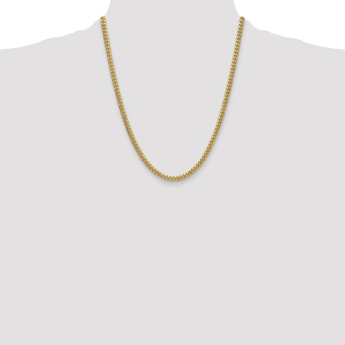 Shop 14K Gold 4.5mm Semi-Solid Miami Cuban Link Chain - Luxury Value-4