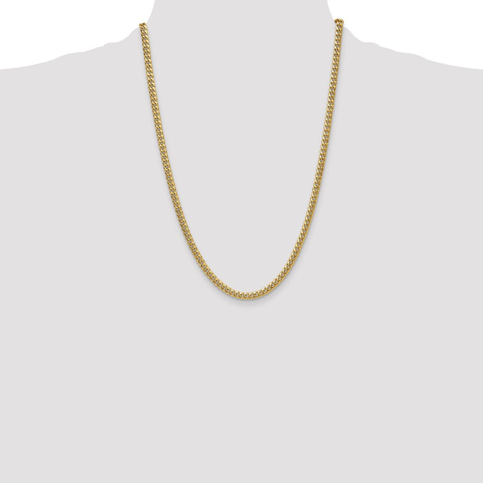 Buy 14K Gold 4.5mm Semi-Solid Miami Cuban Link Chain - Stylish Luxury Piece-4
