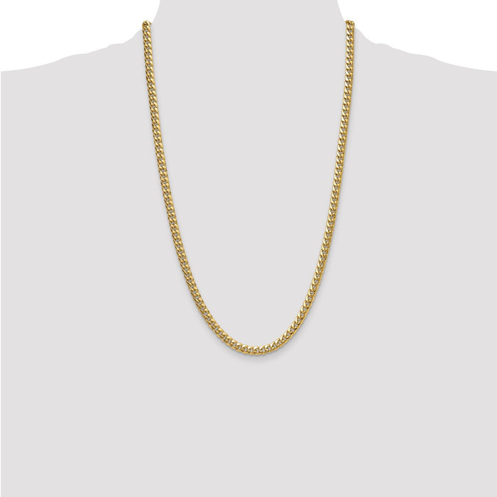 Shop Affordable 14K Gold 5.25mm Semi-Solid Miami Cuban Link Chain-4