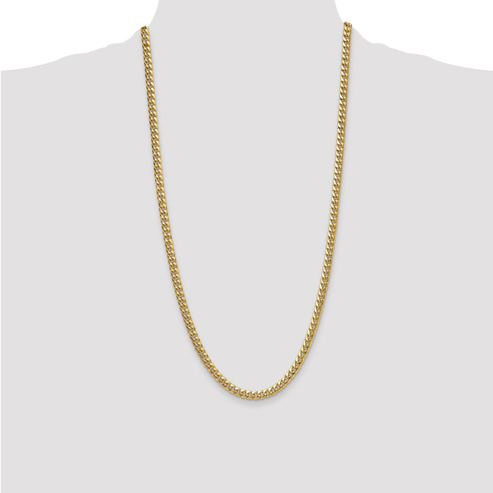 Buy Stylish 14K Gold 5.25mm Semi-Solid Miami Cuban Link Chain - Luxury Value-4