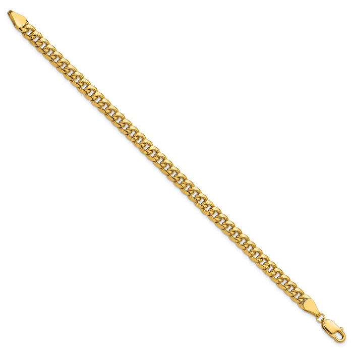 Buy 14K Gold 5.25mm Semi-Solid Miami Cuban Link Chain - Stylish Luxury Value!-2
