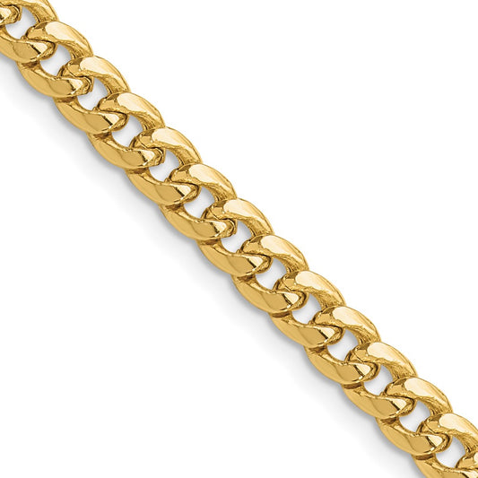 Shop 14K Gold 5.25mm Semi-Solid Miami Cuban Link Chain - Stylish & Affordable!
