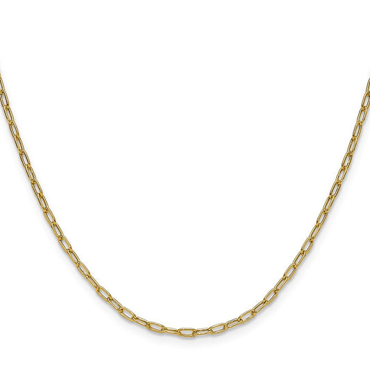 Shop Stylish 14K Gold 2.2mm Semi-Solid Beveled Paperclip Chain Necklace