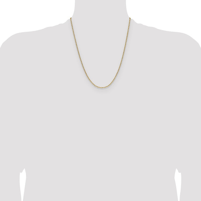 Shop 14K Gold 2.2mm Beveled Paperclip Link Chain - Luxury & Stylish Design-4